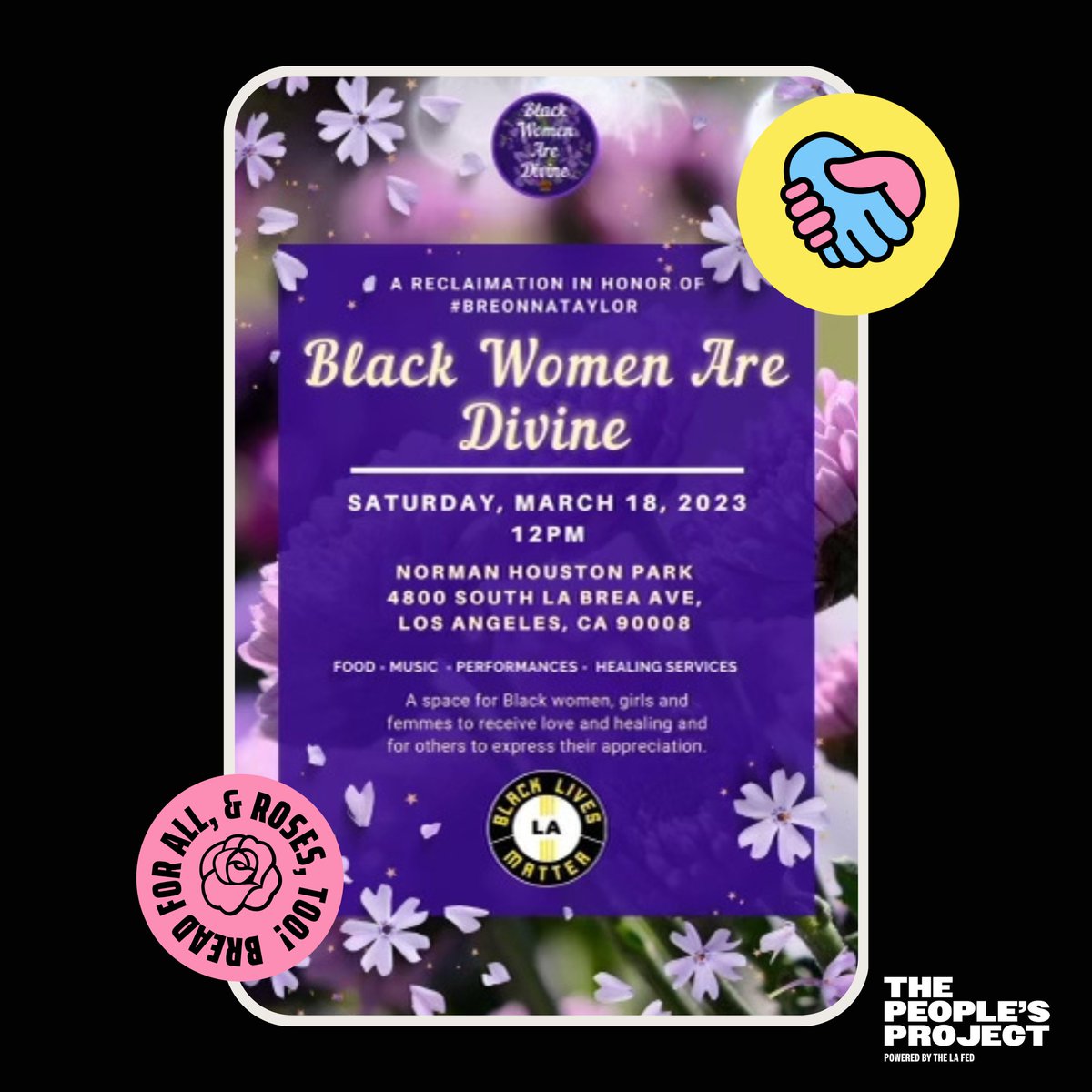 💛 COMMUNITY EVENT 💛 Join us this Saturday for the annual Black Women are Divine event hosted by <a href="/BLMLA/">#BlackLivesMatter-LA</a>! This #WHM we're celebrating Black Women by offering a space for growth, healing, &amp; much appreciation. Check out the 🔗 to RSVP: bit.ly/3yBmy0P! 📲
