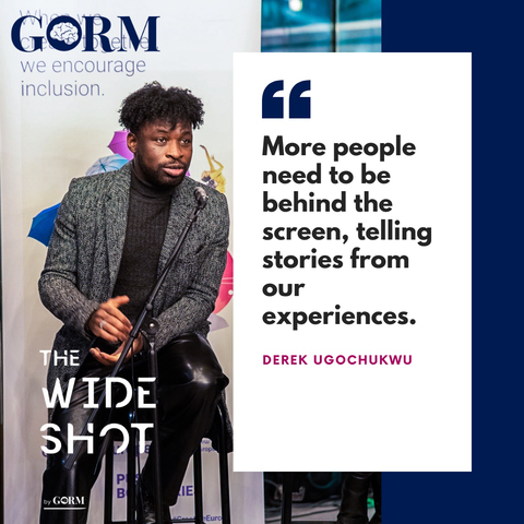 GormMedia's tweet photo. More people need to be behind the screen, telling stories from our experiences." 

At 'The Wideshot' launch @derek_ugochukwu, writer, director and actor, emphasized the importance of diverse storytelling in the creative media industry. https://t.co/JhApbOmYoo