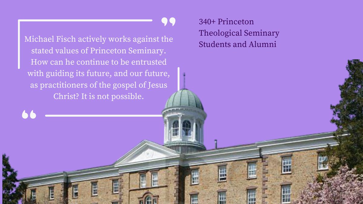 WorthRises's tweet image. BREAKING! Over 340 @ptseminary students &amp;amp; alumni just delivered a letter to President Jonathan Walton demanding the removal of Michael Fisch from its Board of Trustees given his ownership of @ViaPathTech (formerly GTL), a predatory prison telecom, through his firm.