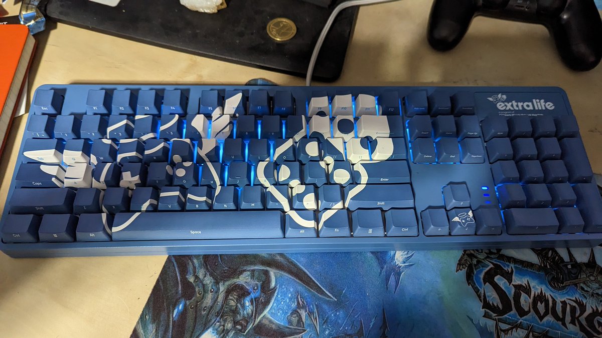 AlmightyBonesLA's tweet photo. New keyboard who dis? 

 @ExtraLife4Kids https://t.co/CuAnNAqaDd