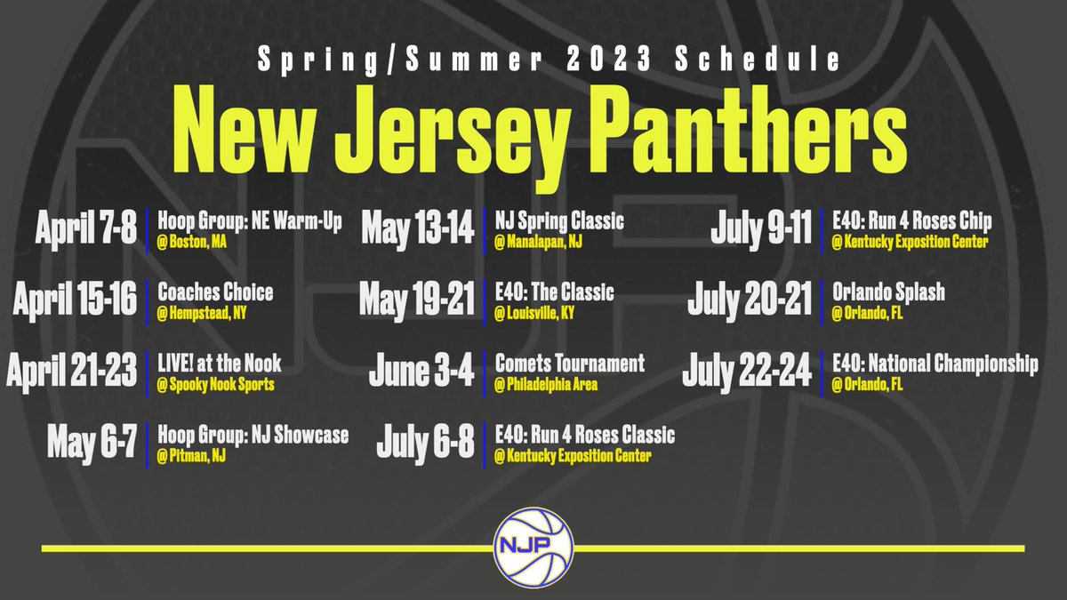 nj_panthers's tweet photo. 🚨NJP 2023 Tournament Schedule🚨 https://t.co/kTRmqNggNH