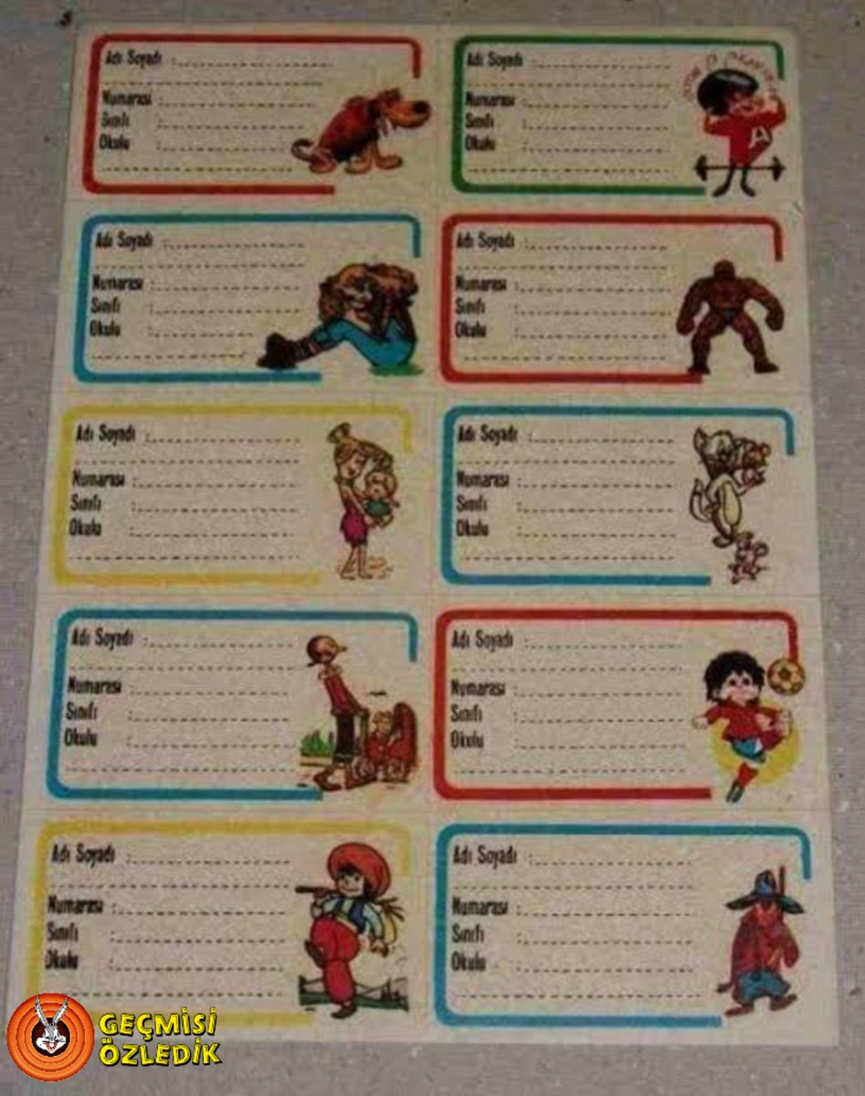 Tek derdimizin defter kaplamak, etiket yapıştırmak olduğu o mutlu güzel günler...