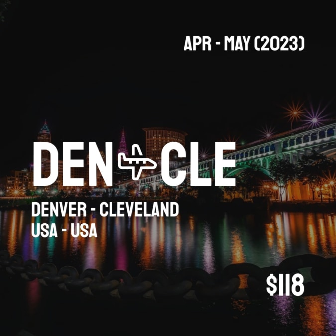DENCheapDeals's tweet photo. βοΈ Denver (DEN) to Cleveland (CLE) for only $118 (USD) roundtrip πΈ
98 live dates on Adventure Machine. - get the app on iOS or Android #denver #denversbest #denvercolorado #denverbroncos #denverphotographer #denverblogger https://t.co/IvVmlav5Pb