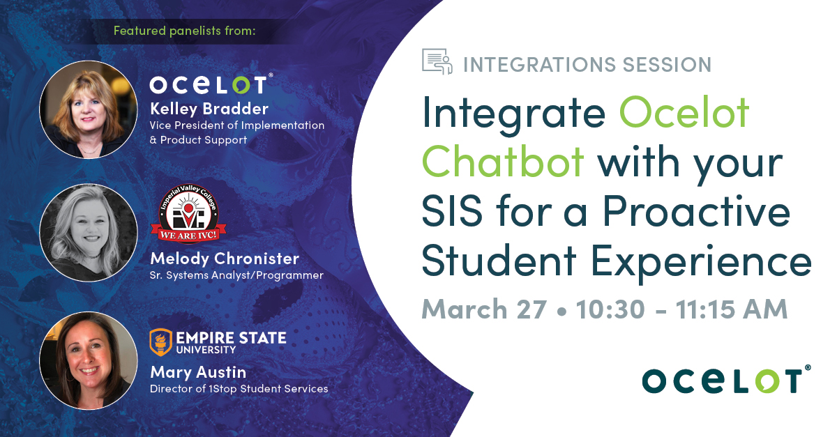 ocelotone1's tweet image. We are excited for this one! Join us at #elive23 to learn how Ocelot, in combination with leading back-end platforms, goes beyond simple question-and-answer by giving actionable guidance to keep students moving forward. #edtech #highereducation #studentsuccess