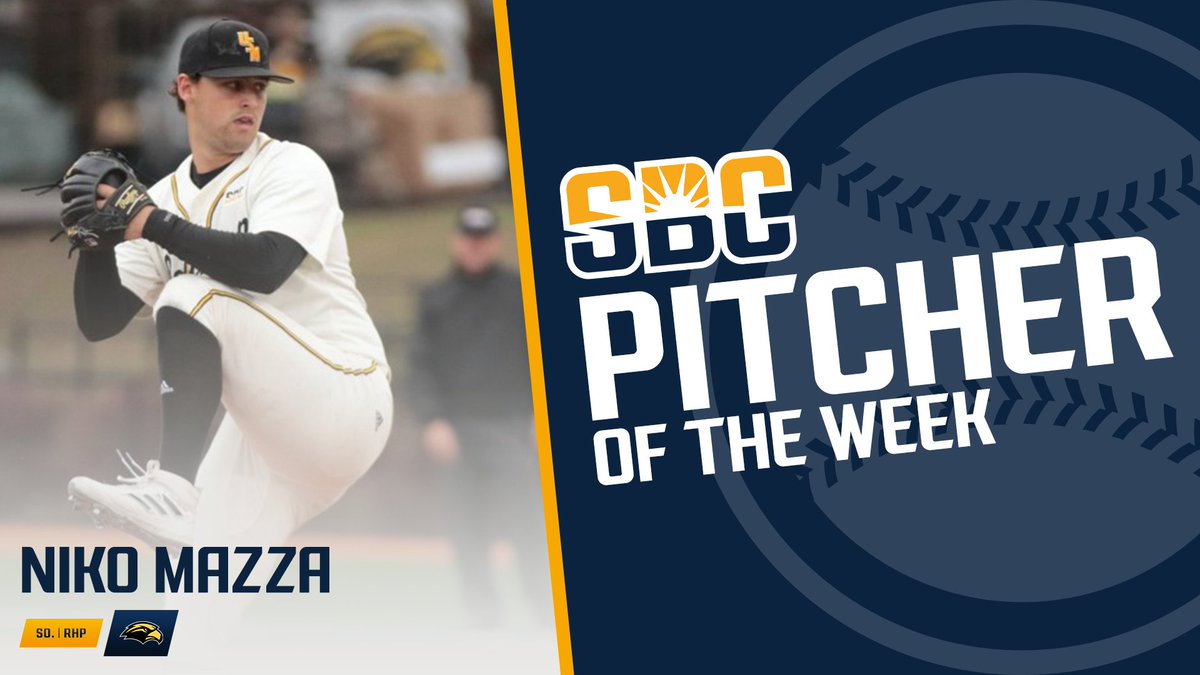 Sun Belt (@sunbelt) on Twitter photo ๐ง๐ข ๐ง๐๐ ๐ง๐ข๐ฃ.
<a href="/SouthernMissBSB/">Southern Miss Baseball</a> sophomore right-handed pitcher <a href="/nikomazza15/">nikomazza</a> established new career highs with 7.0 innings pitched & 11 strikeouts in a series-clinching win over Valparaiso to earn #SunBeltBSB Pitcher of the Week honors. โ๏ธโพ๏ธ
๐ฐ ยป sunbelt.me/3labhkW ๐ง๐ข ๐ง๐๐ ๐ง๐ข๐ฃ.
<a href="/SouthernMissBSB/">Southern Miss Baseball</a> sophomore right-handed pitcher <a href="/nikomazza15/">nikomazza</a> established new career highs with 7.0 innings pitched & 11 strikeouts in a series-clinching win over Valparaiso to earn #SunBeltBSB Pitcher of the Week honors. โ๏ธโพ๏ธ
๐ฐ ยป sunbelt.me/3labhkW