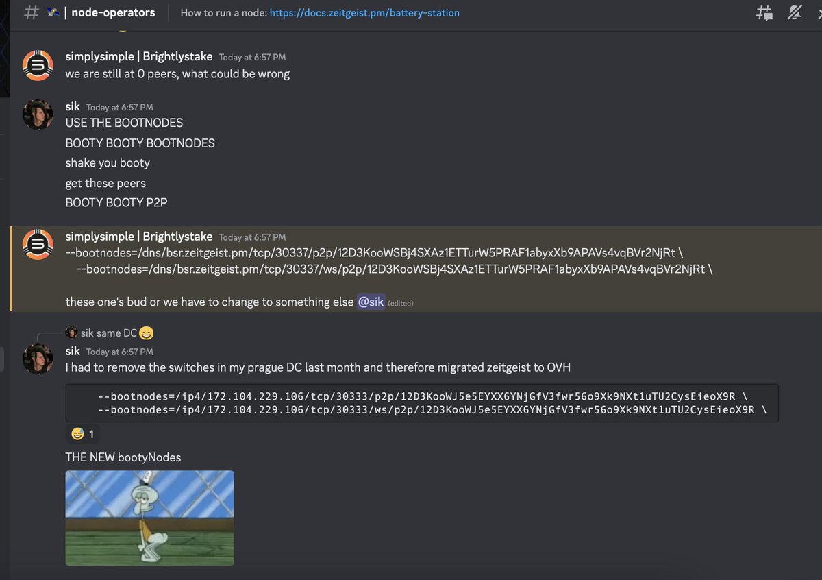 dev0_sik's tweet photo. 11/π§΅
π¨WARROOM PANICπ¨
How do we behave in case of #panic in the #collator chat????
We stay calm, professional and 100% serious π«‘
Right, @brightlystake ??? https://t.co/xYF834dtAA