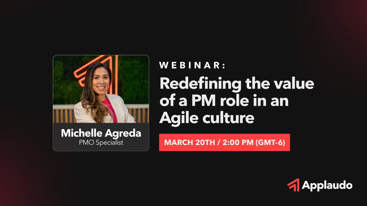 applaudo_'s tweet image. Save the date for next Monday at 2PM CT, and join us for an exciting webinar with Michelle Agreda. We'll be discussing her innovative approach to Project Management and how it can improve your team's performance! 🙌

Save the date now: bit.ly/408KtQQ

#womenempowerment