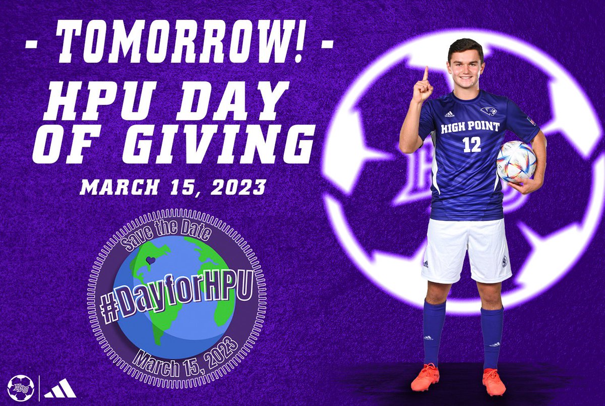 HPUMSOCCER's tweet photo. Big announcement this afternoon regarding a Challenge Gift.  Please make plans to make your donation during tomorrow’s #DayForHPU. 

Make Your 🎁: https://t.co/ngkQODtfl4 #GoHPU https://t.co/skixNltv9W