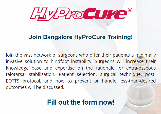 gramedica's tweet photo. Bangalore HyProCure Training is this April 29-30, 2023!
Register today: https://t.co/2acnFYxmIT #bangalore #india #hyprocure #gramedica #footandankle #anklesurgery #footsurgeon #footsurgeons https://t.co/kxl15tMqeC