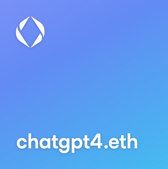Looks like launch day is also auction day👀 #chatGPT chatgpt4.eth #ens #ensdomains #chatgpt4 #OpenAI #NFT 

opensea.io/assets/ethereu…