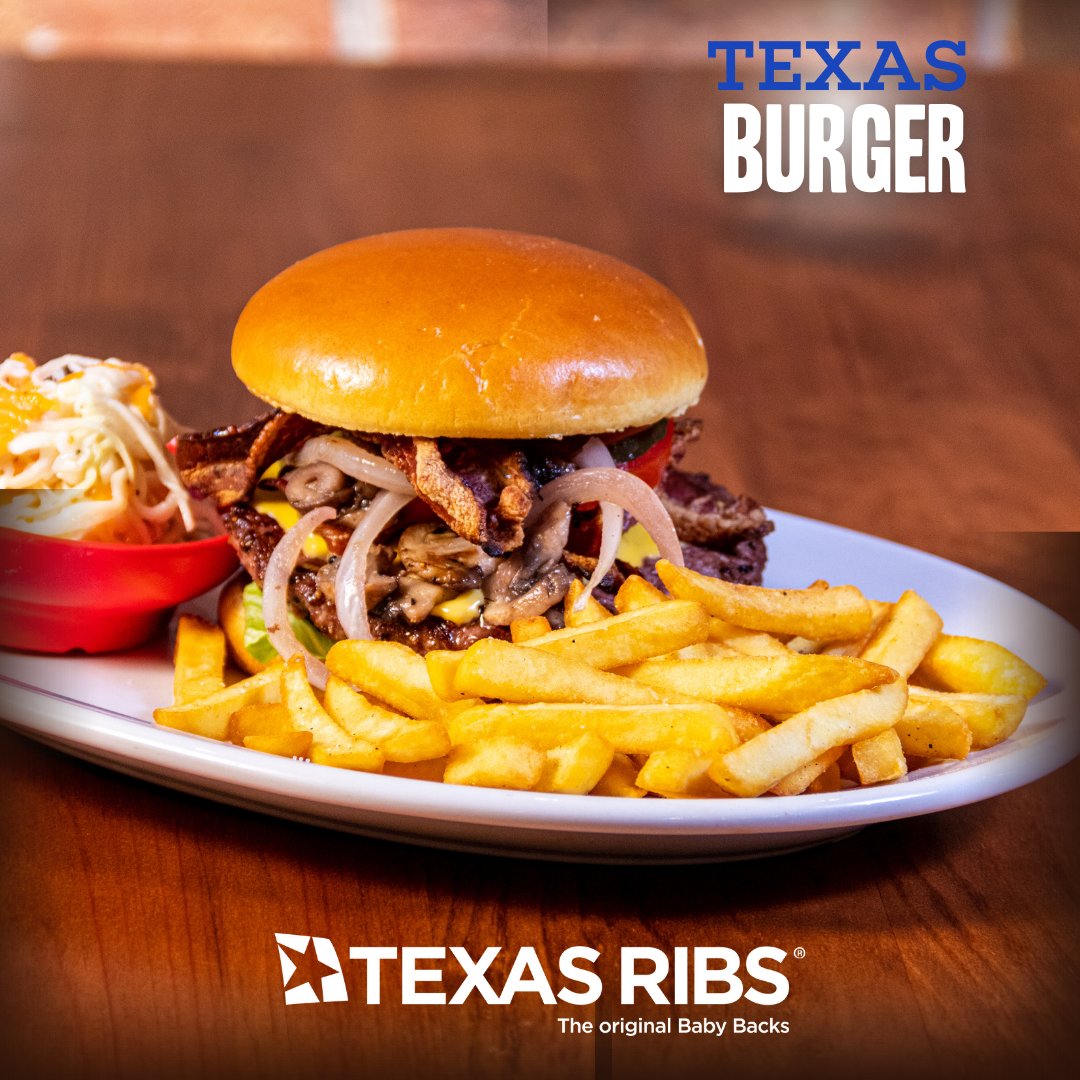 Ese toque especial que le brindan las cebollas salteadas, los #champiñones y nuestra salsa #bbq hacen de la #texasburger una #hamburguesa incomparable
#texasribs #txribs #burger #txr