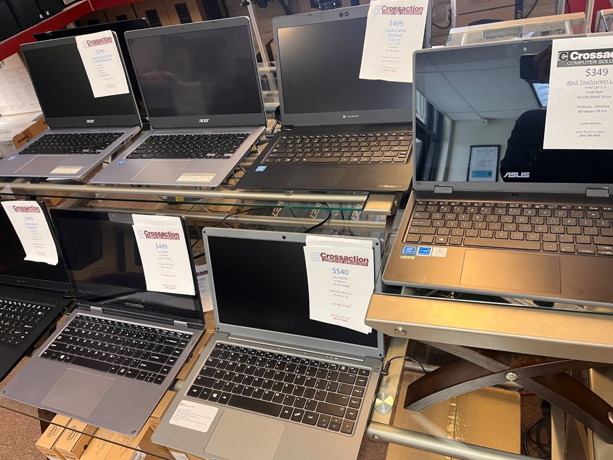 CrossactionUT's tweet photo. WE HAVE IT ALL
From NEW laptops and monitors to Pre-built towers, we have what you need! Looking for a new keyboard or gaming speakers? We got it! Remember to take a browse in our $1 SALE BIN for some great deals just for you! Come in today!
#CROSSACTIONCOMPUTERS #DEALS #LAPTOPS https://t.co/tx7DS0UU9J