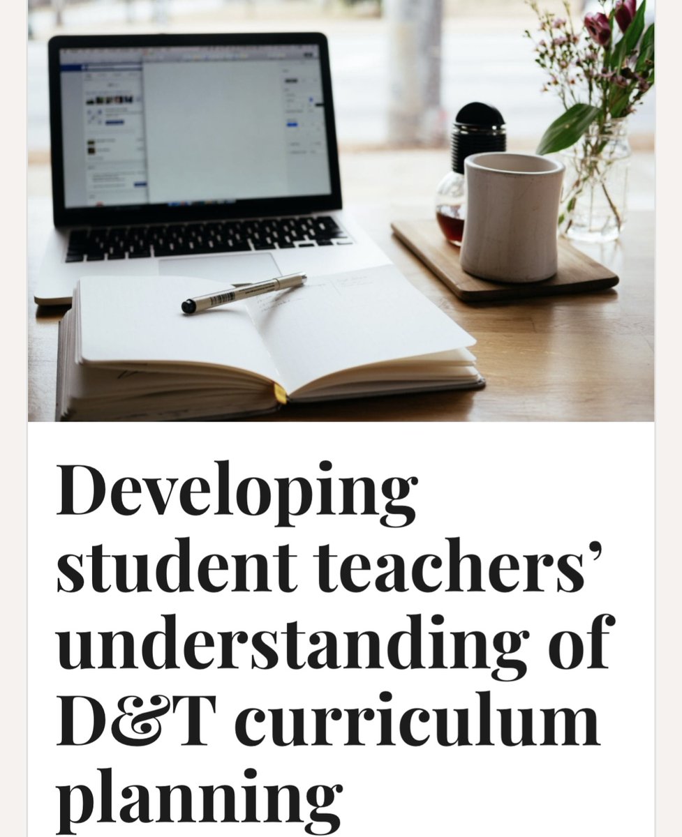 Liam Anderson (@liamtanderson) on Twitter photo New <a href="/dtte_group/">design and technology teacher education</a> blog post - Part 2👇
Developing student teachers’ understanding of D&T curriculum planning.
Part two: Teaching knowledge
dttegroup.edublogs.org/2023/03/14/dev…
#ITT #ITE #PGCE #CPD #teachertraining #mentoring #DTchat #curriculum #curriculumplanning #edublog New <a href="/dtte_group/">design and technology teacher education</a> blog post - Part 2👇
Developing student teachers’ understanding of D&T curriculum planning.
Part two: Teaching knowledge
dttegroup.edublogs.org/2023/03/14/dev…
#ITT #ITE #PGCE #CPD #teachertraining #mentoring #DTchat #curriculum #curriculumplanning #edublog