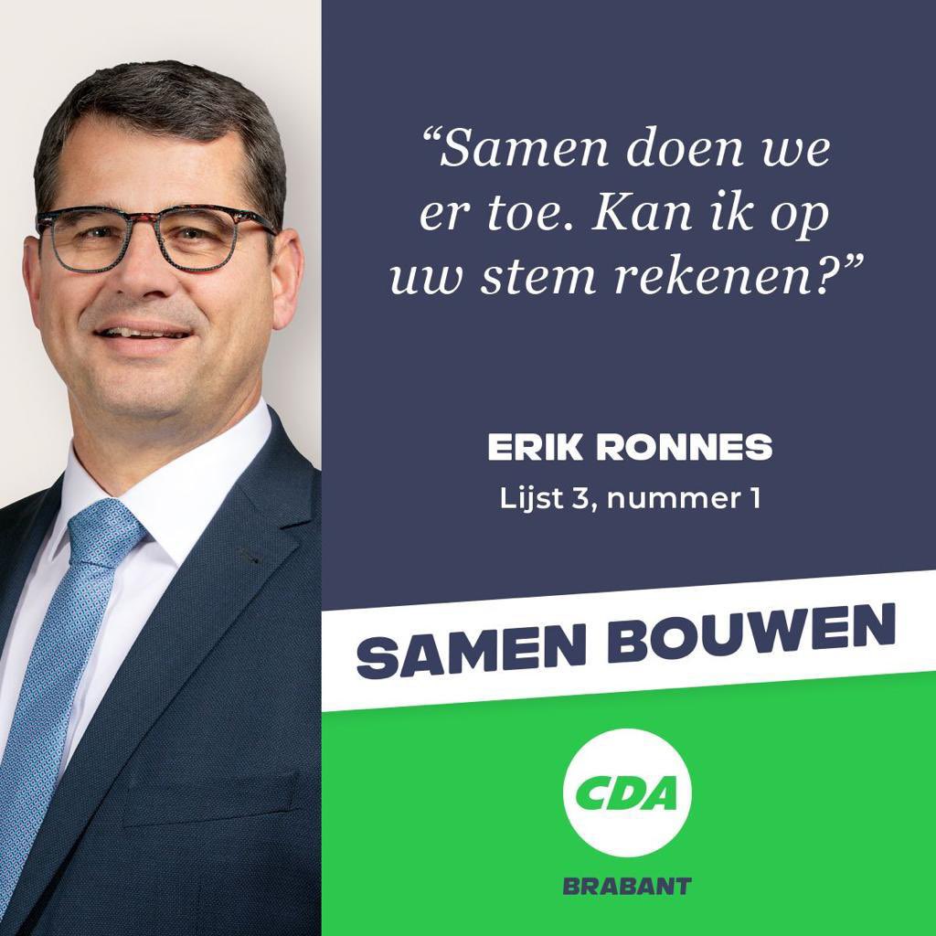 Op 15 maart stemmen voor Provinciale Staten. er is behoefte aan een verbindende partij om de polarisatie tegen te gaan en Brabant verder te brengen. Stem op een van onze geweldige kandidaten, <a href="/CDABrabant/">CDA Brabant</a> - lijst 3. #Samenbouwen aan een sterker Brabant!