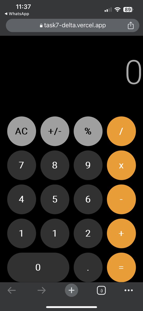 itsprithviraja's tweet image. I made this ⁦Apple calculator UI using HTML Css #webdevelopment #designer #lovecoding