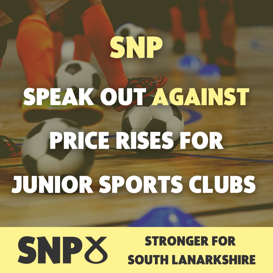 SNP SPEAK OUT AGAINST PRICE RISES FOR JUNIOR SPORTS CLUBS

After imposing concession cuts, the Labour/Lib Dem coalition supported by the Tories need to explain how they will support local clubs, and quickly.

(1/7) 🧵👇