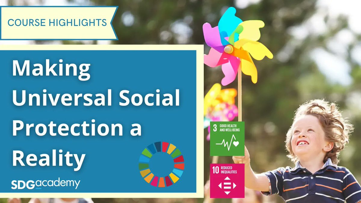 SDG_Academy's tweet photo. #CourseHighlights!
What is social protection? Why it is important in confronting the major challenges that the world is facing? Get a introduction to #SocialProtection from experts at @ilo, @DisabRightsFund, @UNICEF, and more๐ https://t.co/ePGT6cmD7U
#poverty #healthcare https://t.co/rfXxGSUz4I