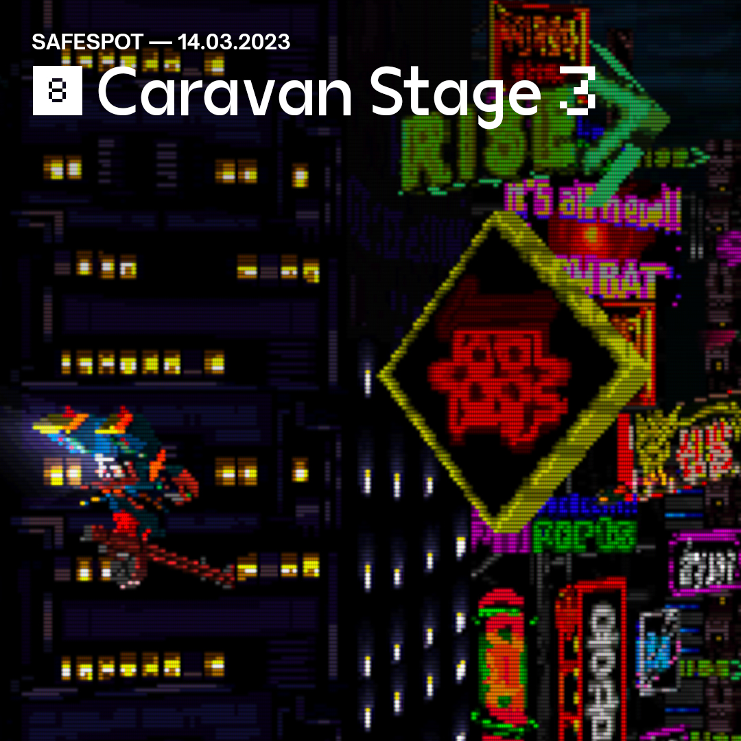 Schmup music specialists Safespot (@MusashiOboro &amp; <a href="/Api_Vat/">Api-Vat</a>) are back for the third episode of Caravan Stage!

Live tonight at 21:00 CET → 8beats.co