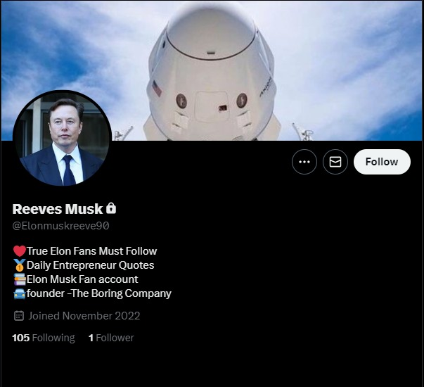 jnsxkce's tweet photo. @elonmusk Is this you? https://t.co/71s5t49snC