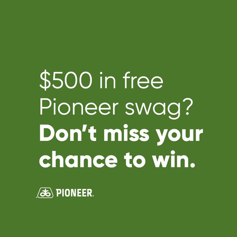 PioneerSeedsCA's tweet photo. We’re back with another chance to win! Whether it’s your seed, your Pioneer Rep or your swag, share a pic of how Pioneer shows up on your farm as you prep for #Plant23. You’ll be entered to win a $500 credit at our online store. #CdnAg