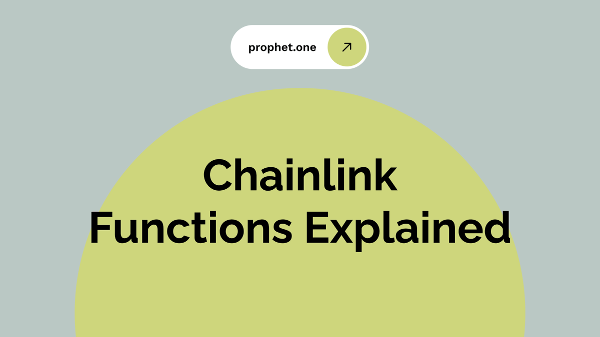 💡 #Chainlink Functions is a serverless solution to off-chain computations and data fetching from any APIs. 

While the impact is obvious for tech people, we prepared a simple explanation of why Chainlink Functions is a big deal.

🌐 Read: medium.com/@prophet.one/c…