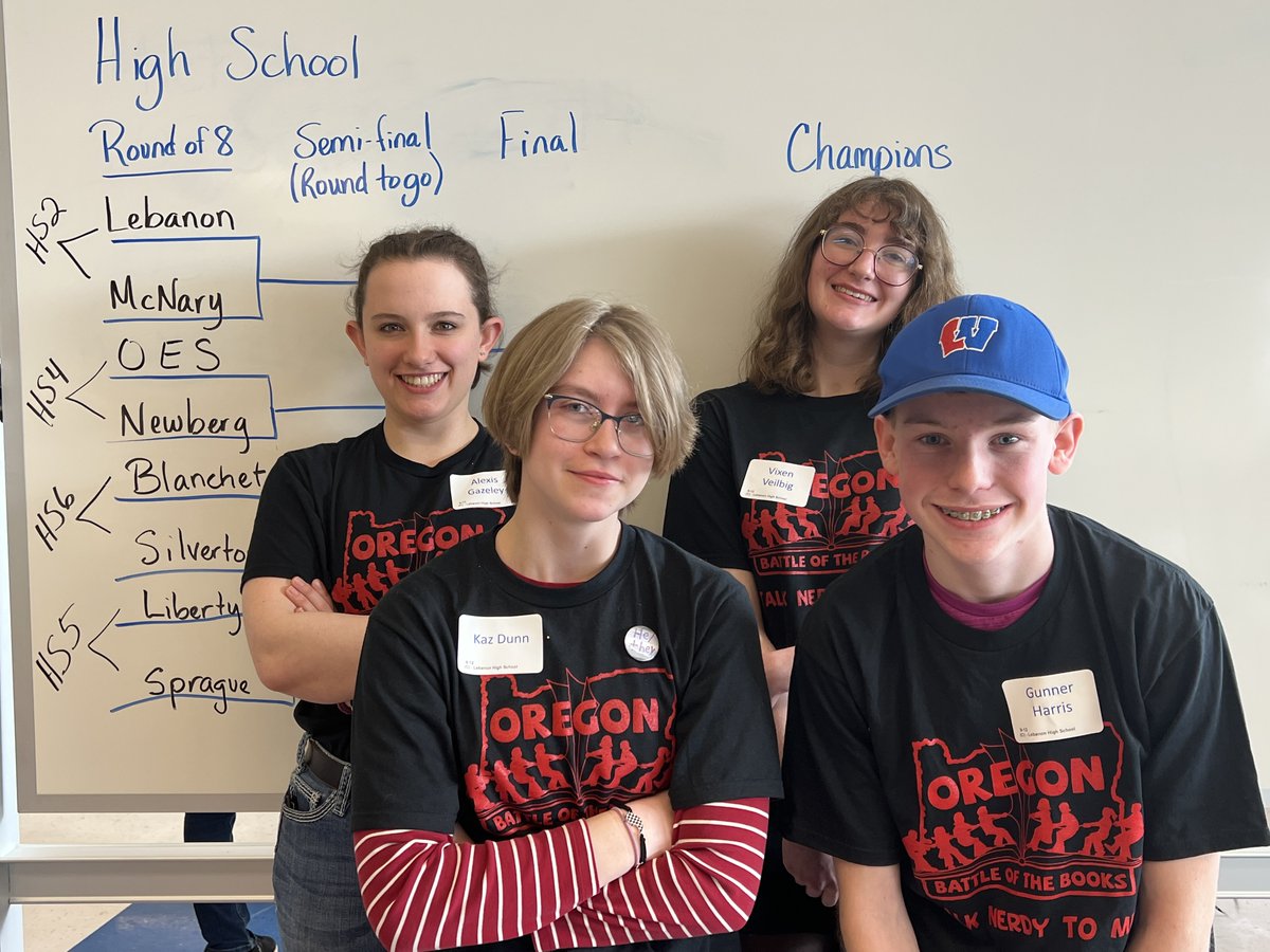 It was a big weekend for the LHS OBOB team, who overcame competitors one by one until they took first place in the region! 🥇Coach Chambers said they "amazed everyone with their knowledge, recall, intellect, and superior sportsmanship." Next up is state on April 15 in Salem! 📚