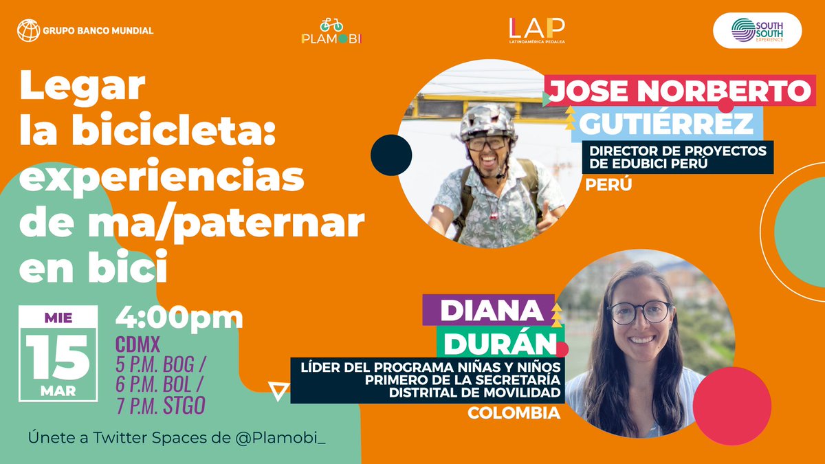 Nuestras invitadas e invitados para el space de mañana <a href="/carofendez/">Caro Fernández</a>, <a href="/mamienbici/">Mami en bici 💜💚</a>, <a href="/bicimama/">Jimena Pérez Marchetta</a>, <a href="/norbertocultura/">Jose Norberto Gutier</a>, <a href="/alcolegioenbici/">Al Colegio en Bici</a> y <a href="/sebasldn/">Sebastián Saldaña</a> nos contarán sus experiencias desde diversos enfoques y prácticas, no se lo pierdan

x.com/i/spaces/1dRKZ…