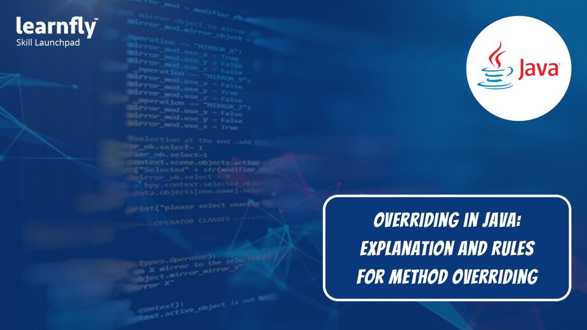 learnfly's tweet image. Overriding in JAVA: Explanation and Rules for Method Overriding | Learnfly

👉 For more information, learn this blog blog.learnfly.com/overriding-in-…

👉See more courses like this here: learnfly.com

#Learnfly #java #methodoverriding #javaprogramming #blog #trendingskills