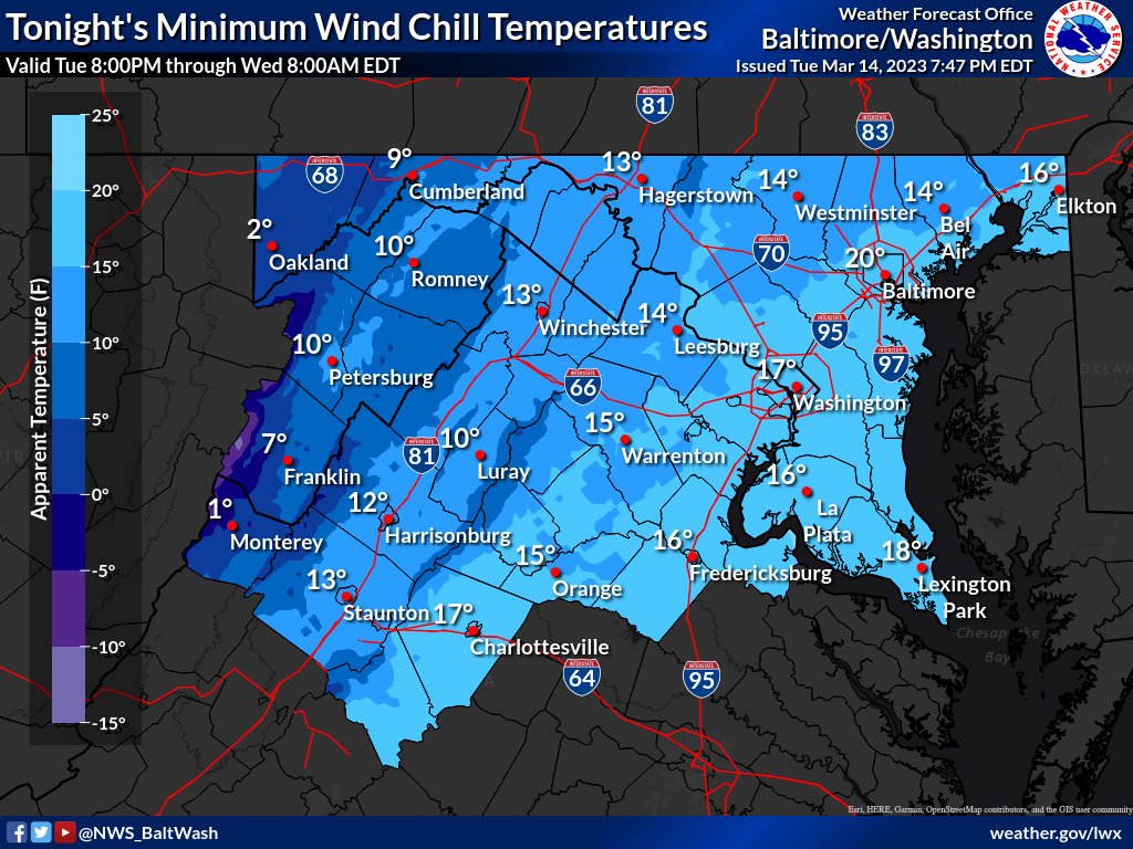 Gusty northwest winds will continue tonight making it blustery and cold ...