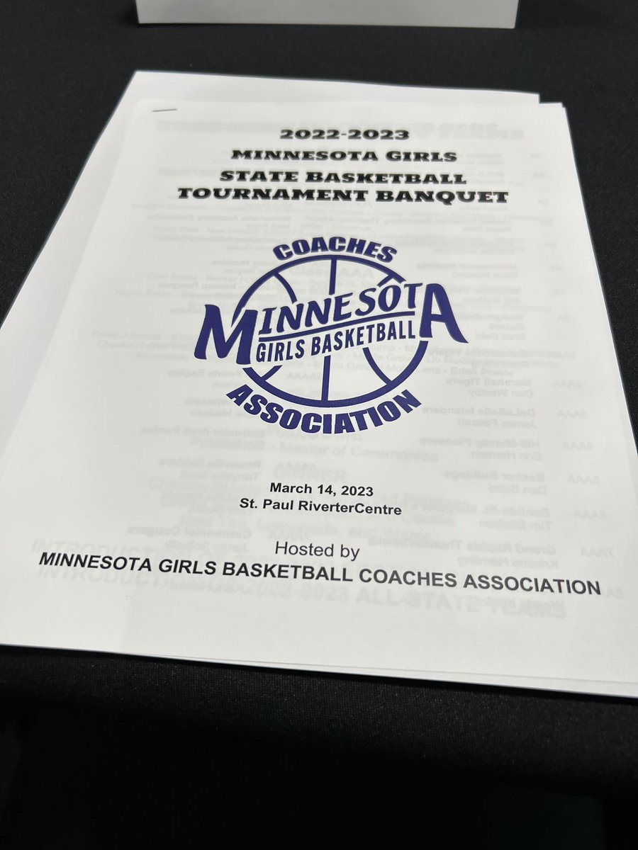 The first Minnesota Girls Basketball Coaches Association State Tournament/All-State Banquet in over a decade!!! What a great turn out! Congrats to all the teams, players, and coaches!!! Best of luck this week! Enjoy the experience!! 🏀