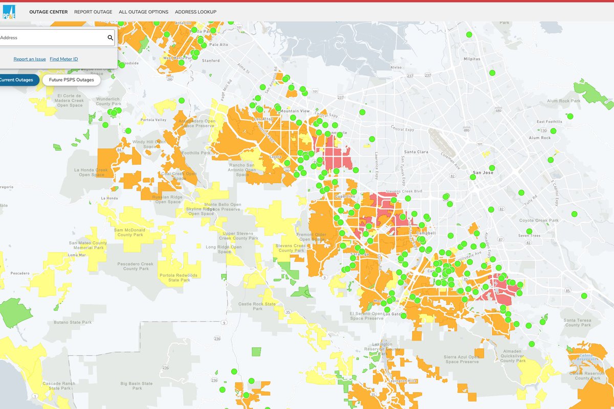 tonytwt's tweet photo. It’s not necessarily the weather or down trees that caused the power outages… It’s that PGE can’t afford the lawsuits from multi million dollar communities…

**Santa Clare has its own power company, not in PGE territory. https://t.co/idz69BJLit