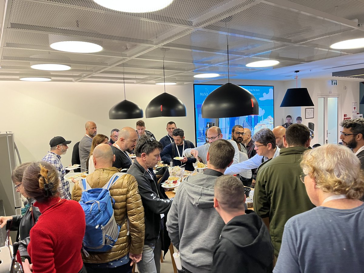 MySQL's tweet image. [MySQL Day - Tel Aviv] Thank you for joining us today. Great use case presentations from Bank Leumi, Rapyd and Finalogy. And thank you to the local team of MySQL dolphins.
#MySQLDay #MySQL