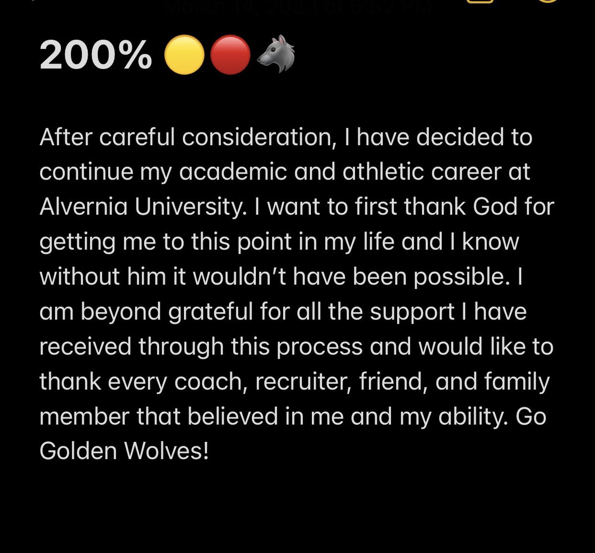🐺COMMITED!!🐺 <a href="/Coach__Reggie/">Reggie Scott</a> <a href="/ColganFootball/">Colgan Football</a> @CoachNorford8 <a href="/AlverniaFB/">Alvernia Football</a>