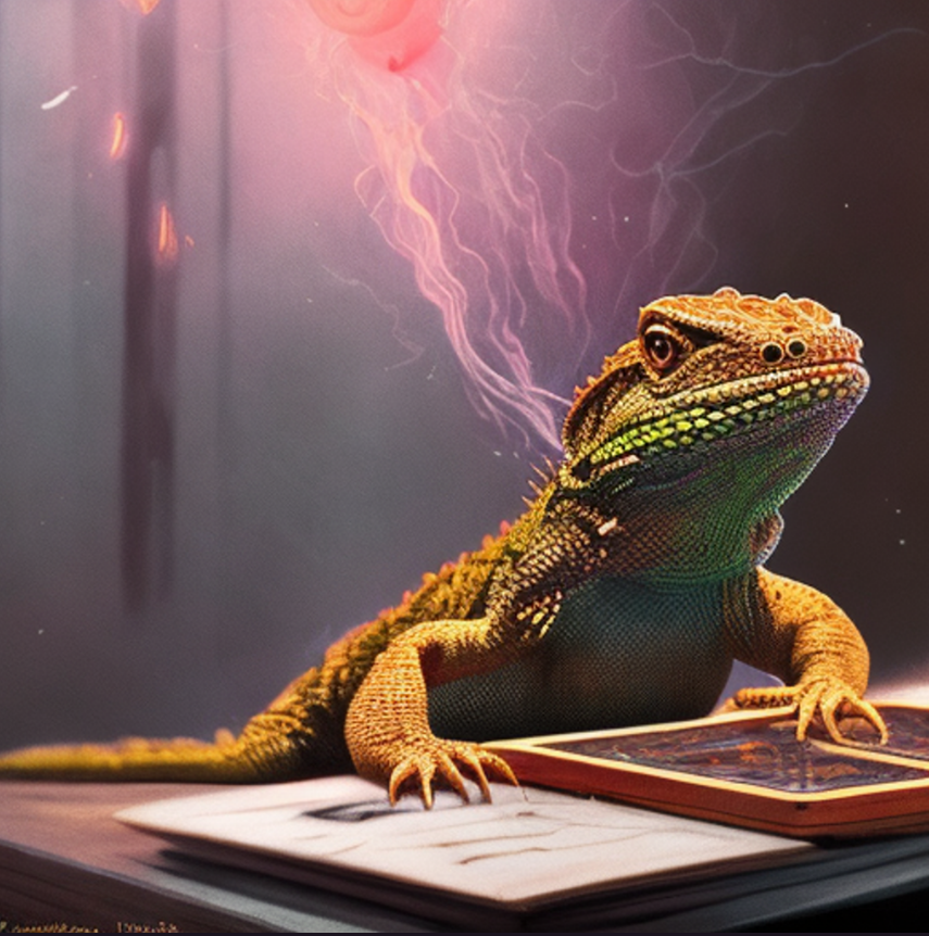 Alicuecano_'s tweet photo. @generaitiv #LizardWizard contest! get ready cause here comes The Wise Lizzard !

Done with Openjourney V4.

https://t.co/WQ4iDOon2i https://t.co/CpEOm5FwwP