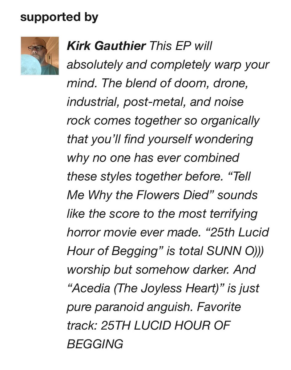 Thanks, @parkas4kids, for taking the time to write a review of “Acedia” on <a href="/Bandcamp/">bandcamp</a>! 

Check out the EP here! slainthought.bandcamp.com/album/acedia