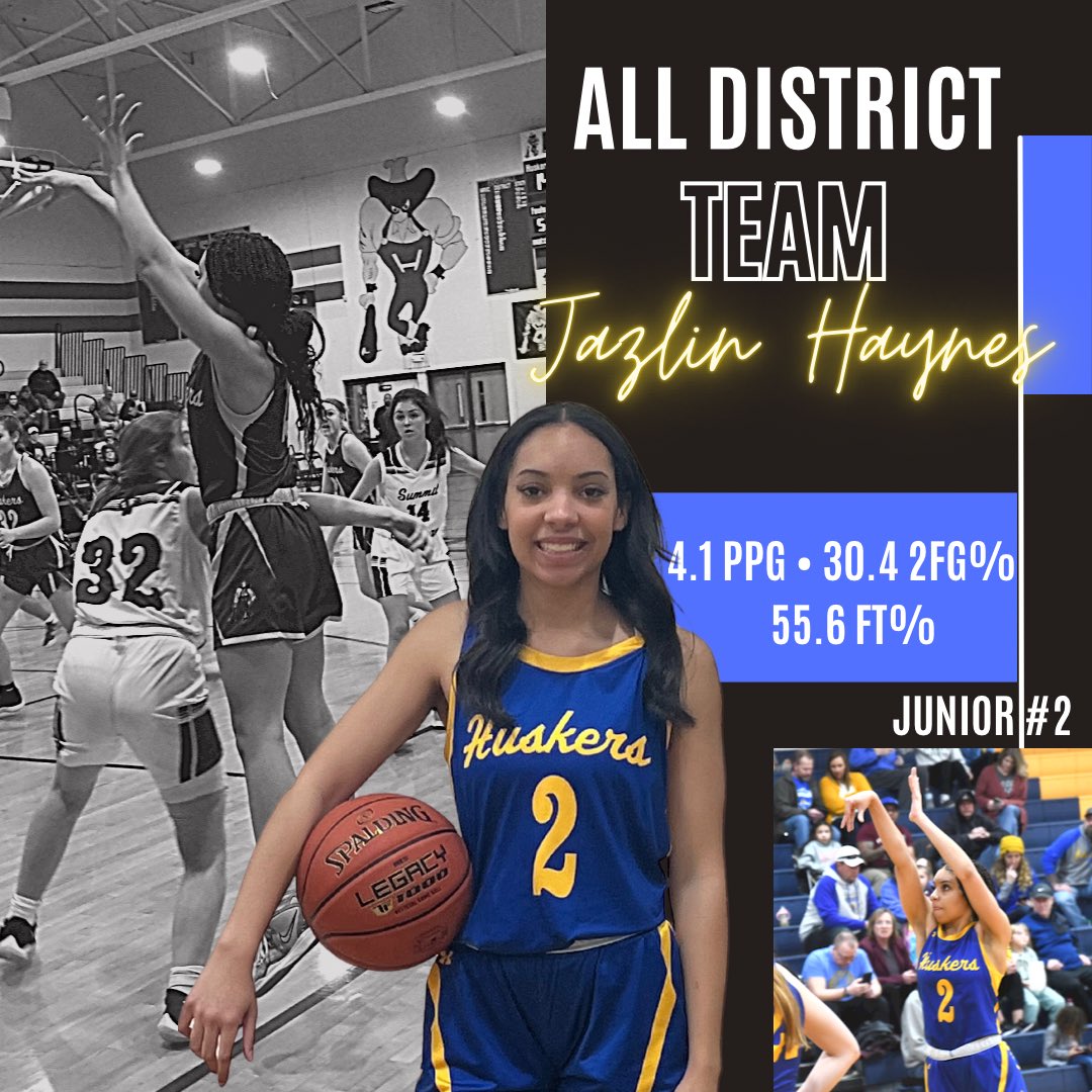 Congratulations to Junior #2 Jazlin Haynes for All District Team👏🏻Jazlin is someone who works hard and it showed over the course of the season. She was a big part of our win vs SCA in the semifinals of Districts scoring 14 points. Congrats Jaz! Excited for your future!