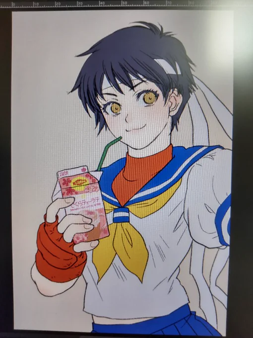 春日野さくらちゃんお誕生日おめでとうございます過去絵#StreetFighter#格ゲーキャラ描こうぜ 