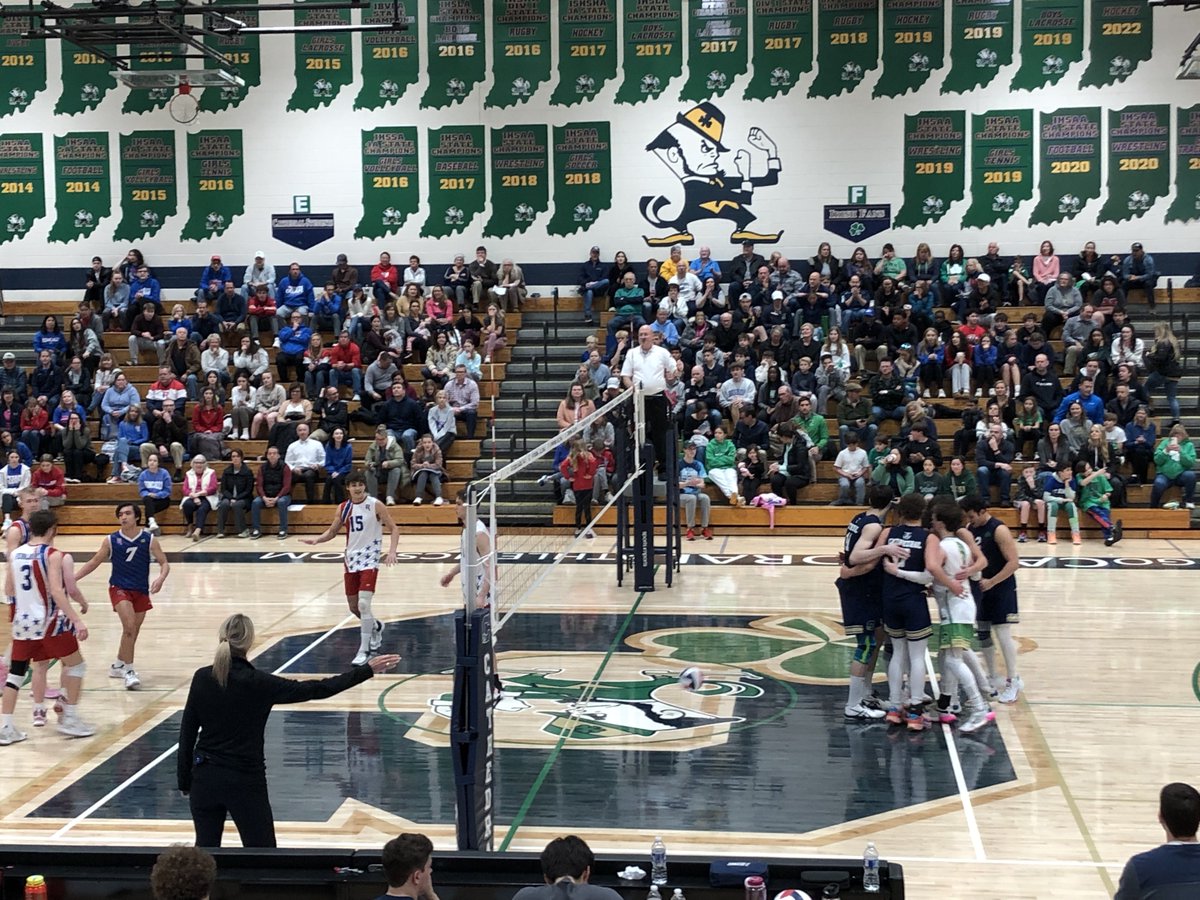 CoachKesterson's tweet photo. Great crowd tonight for the Cathedral vs Roncalli men's volleyball battle. https://t.co/gdV7wmAfcS