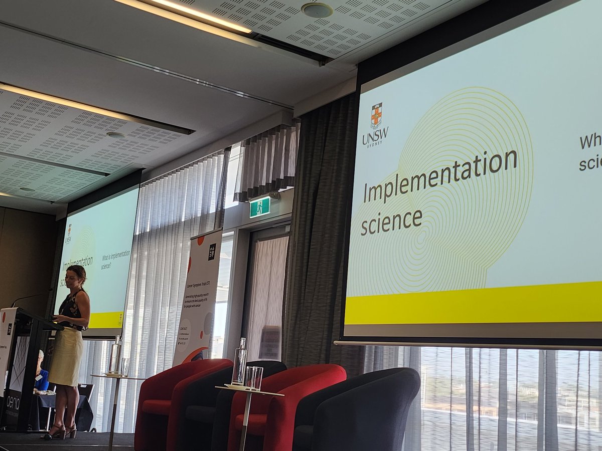 Doctor_Ness's tweet photo. Great to hear #AProfNatalieTaylor break down what #ImplementationScience is &amp; how it can be used in #CancerClinicalTrials. Learning how to best to implement intervention or simply how best to "do the thing"
#PACCSCCST2023
@UTS_CST @pa_ccsc https://t.co/H9rQ6I7DvW
