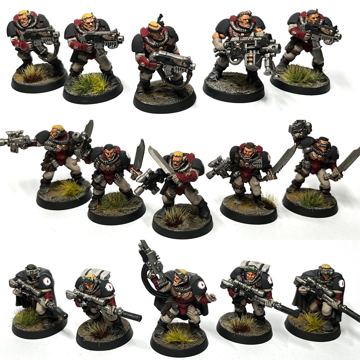 HumorlessMilk's tweet image. Finished up some #fleshtearer #spacemarines today 👍 nice to have a refresher project. Sanguinary priest and Land Speeder Storm left to do 👌