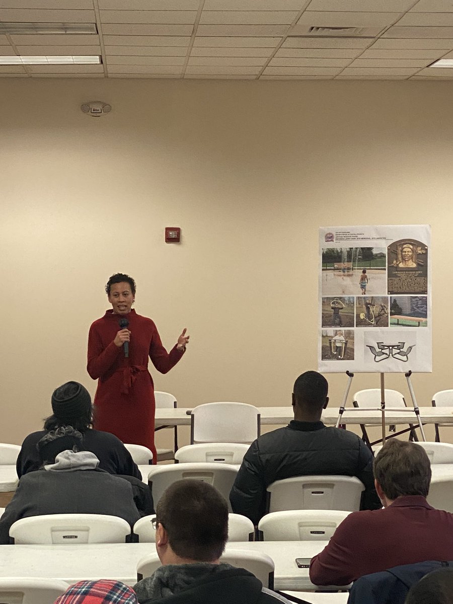 Griff4CLE6's tweet photo. Next up - St. Luke’s Foundation @StLukesFdn discussing a potential new project - in collaboration with @CleGuardians for updates and upgrades to Artha Woods Park - including recognizing the great Larry Doby #Iloveward6 #IloveCLE https://t.co/jAjnXO5kx5