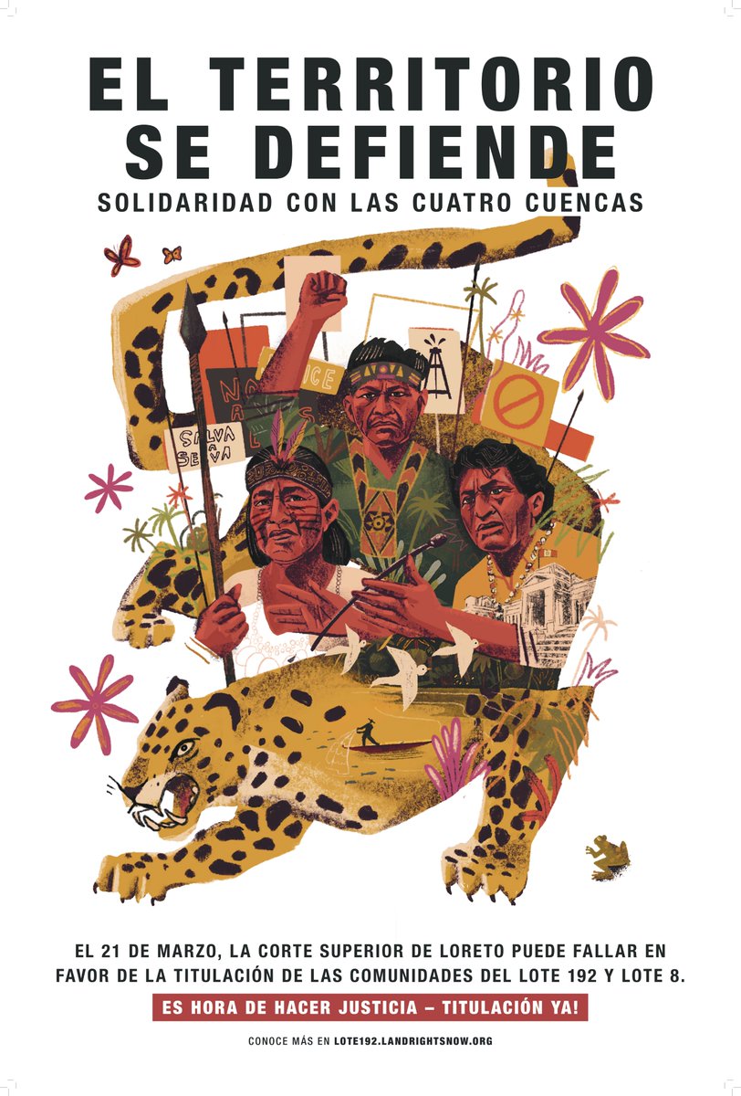 LandRightsNow's tweet photo. #NuevaCampaña Este 21 de Marzo los Apus de las Comunidades Indígenas de las #CuatroCuencas, en Loreto, Perú, serán parte de una audiencia judicial histórica que definirá el futuro sus #derechosterritoriales. Sigue este🧵para conocer más del caso y unirte a la campaña🙌! https://t.co/whdEZGBojB