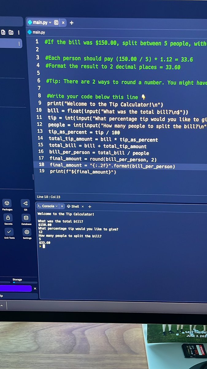 Day 2 #100DaysOfCode #python