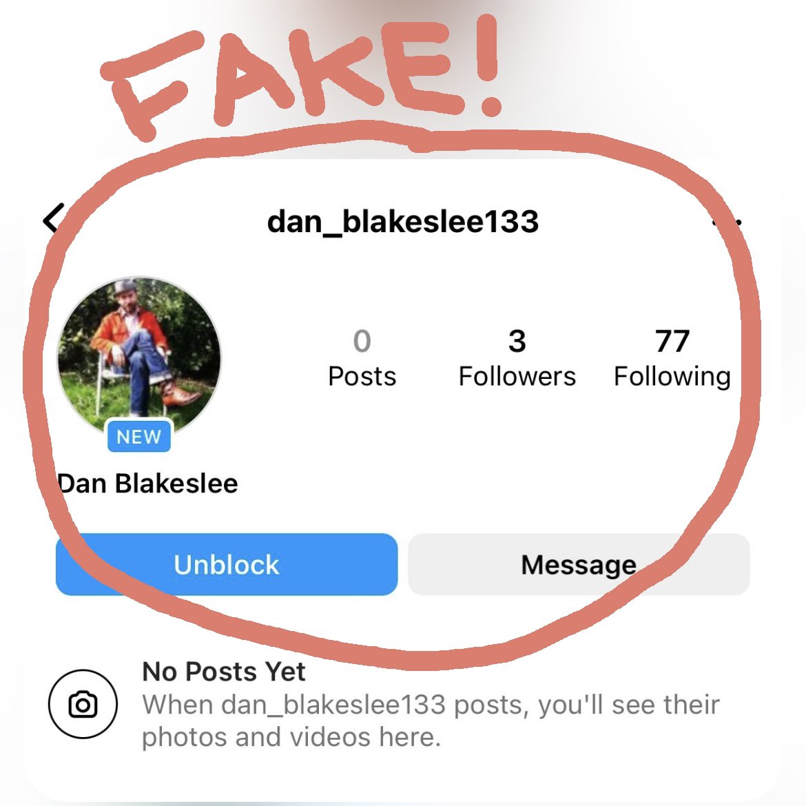 Fake #Instagram account trying to impersonate me… do not follow or message… only report! To whoever did this I think there is more you can do with your life. Thanks to all the kind folks who alerted me of this!