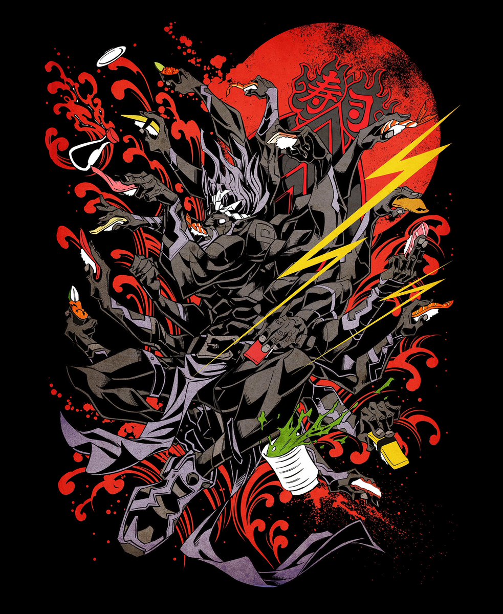 「#illustration#寿司 」|GODTAIL｜個展/ 神戸三宮 8月末までのイラスト