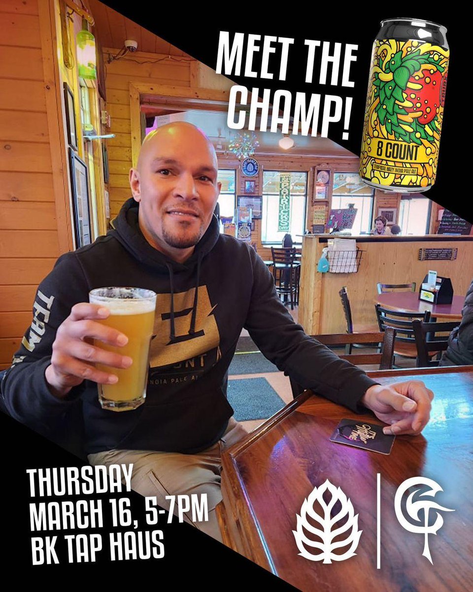 GoldenCalebT's tweet image. Come out to B.K. Tap Haus in St. Michael this Thursday (5-7pm) and have an #8Count with me! 🍻🥊🍻