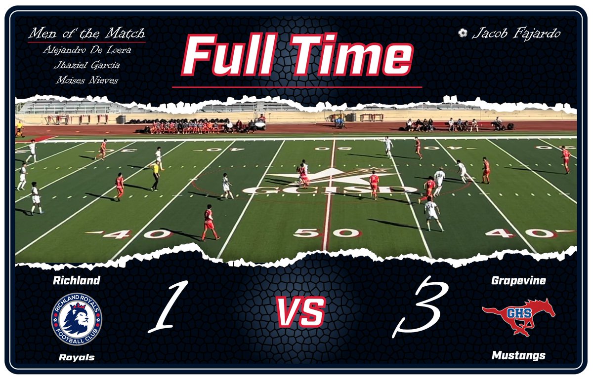 RoyalsSoccerRHS's tweet photo. 🚨Final🚨
Your #Royals left it all on the pitch in the last match of season yesterday, but ultimately fall to the #Mustangs. #WeAreRoyals #txhssoc
Next: #RoyalsFC Soccer Banquet 04/21. @Richlandhigh @BirdvilleISD @Gosset41 @tascosoccer @LethalSoccer @RHSGirlSoccer16 https://t.co/vmO1fM6mUn