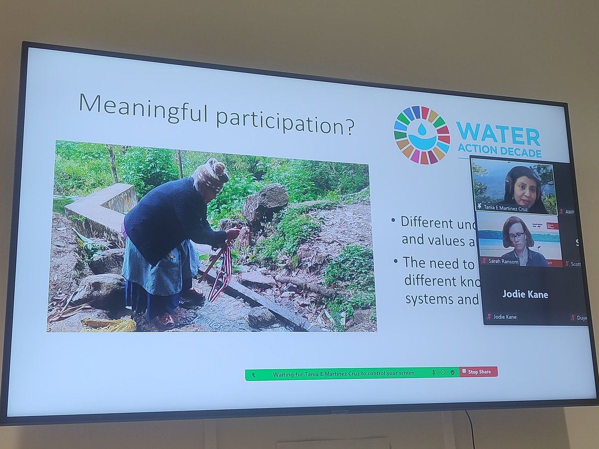 LugaEnergy's tweet photo. "Water is something beyond a commodity. There are relational values embedded in water. We have obligations to fulfill, like caring for the community"
@tania_eulalia on meaningful participation of Indigenous Peoples in official international negotiations

#HappeningNow https://t.co/TzOi8qhj5V