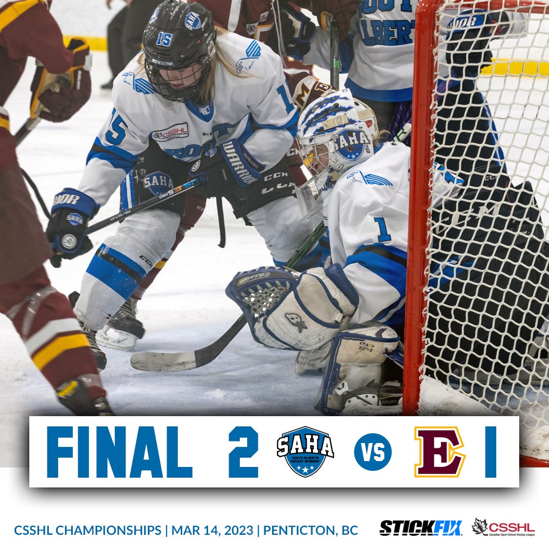 Devyn Amundson turned aside 33 shots to backstop our girls to a 3-0 record and trip to the CSSHL Female U18 Prep Championship semifinal. 

🚨 Finke (Andrew, Painter)
🚨 Pearce (Barlow, Strutt)

#SAHA #CSSHL