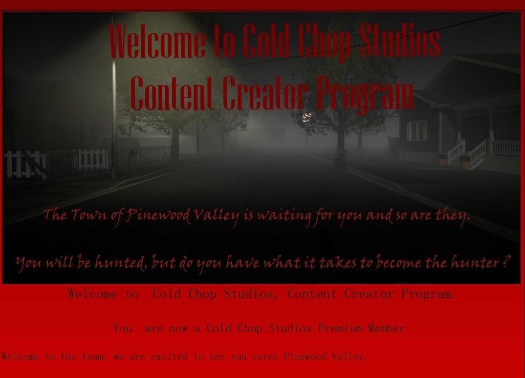 notcraziichas's tweet photo. I'm kind of having an out of body experience right now! I've been invited to the Content Creator Program for @ColdChopStudios and I'm so excited to try this out on Friday! Guess I know what I'm doing now! #PineWoodValley https://t.co/EPfnSzyOi0